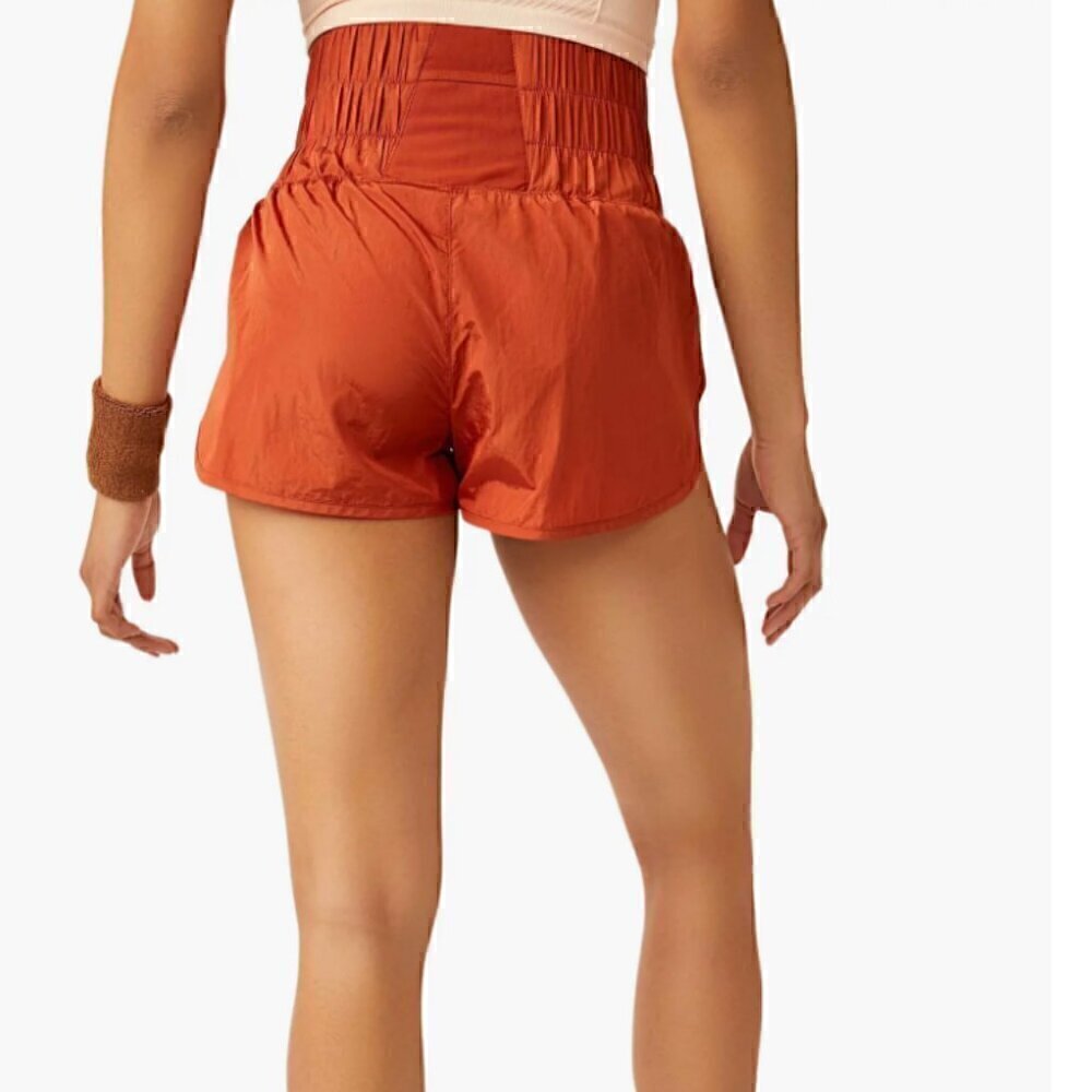 #5 NWOT Free People Movement The Way Home Short In Red Earth - Picture 7 of 9